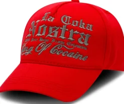Baseball Cap - King of Cocaine - Rood