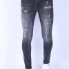 Destroyed Jeans Heren - Slim Fit -1099- Grijs