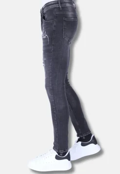Destroyed Jeans Heren - Slim Fit -1099- Grijs