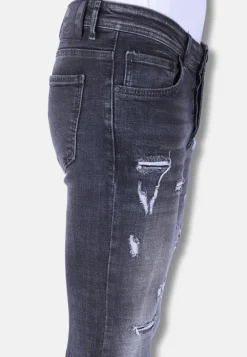 Destroyed Jeans Heren - Slim Fit -1099- Grijs