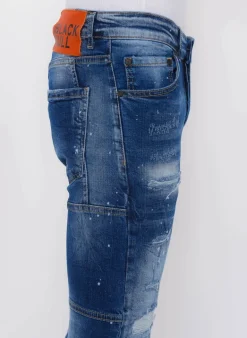 Destroyed Jeans Heren - Slim Fit -1083- Blauw