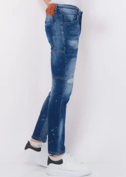Destroyed Jeans Heren - Slim Fit -1083- Blauw