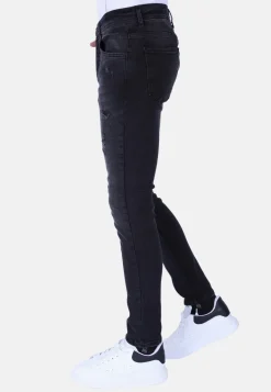 Distressed & Washed Jeans Heren - Slim Fit -1105- Zwart