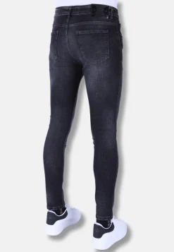 Distressed Jeans Heren - Slim Fit -1102 - Grijs