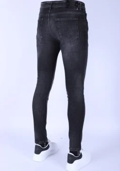 Distressed Jeans Heren - Slim Fit -1102 - Grijs