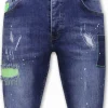 Heren Denim Short - Slim Fit - 1044 - Blauw