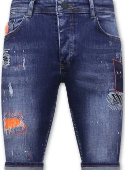 Heren Denim Short - Slim Fit - 1049 - Blauw