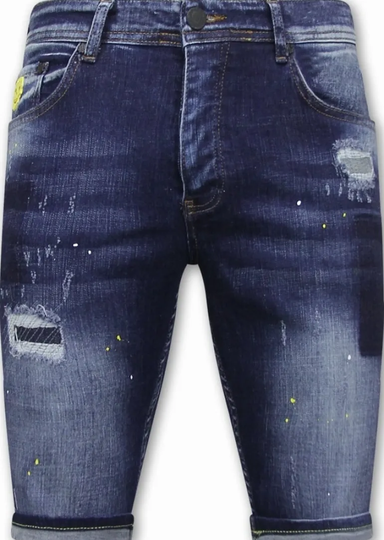 Heren Denim Short - Slim Fit - 1051 - Blauw