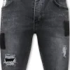 Heren Denim Short - Slim Fit - 1050 - Zwart