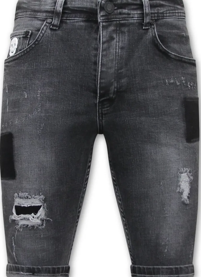 Heren Denim Short - Slim Fit - 1050 - Zwart