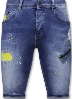 Heren Denim Short - Slim Fit - 1046 - Blauw