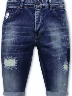 Heren Denim Short - Slim Fit - 1015 - Blauw