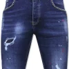 Heren Denim Short - Slim Fit - 1025 - Blauw