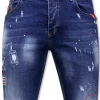 Heren Denim Short - Slim Fit - 1030 - Blauw