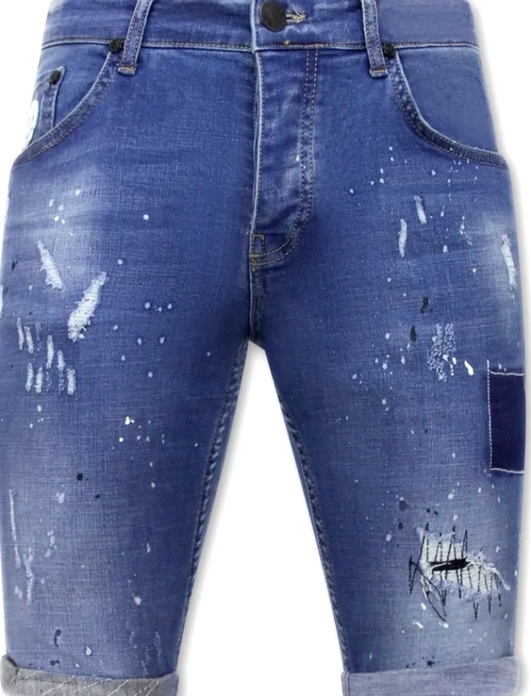 Heren Denim Short - Slim Fit - 1031 - Blauw