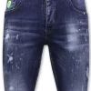 Heren Denim Short - Slim Fit - 1017 - Blauw