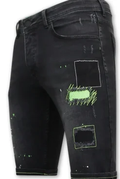 Heren Denim Short - Slim Fit - 1045 - Zwart