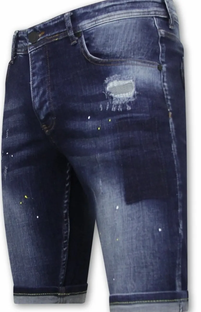 Heren Denim Short - Slim Fit - 1051 - Blauw