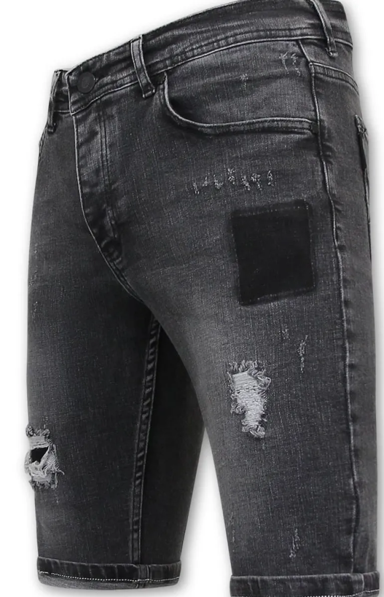 Heren Denim Short - Slim Fit - 1050 - Zwart