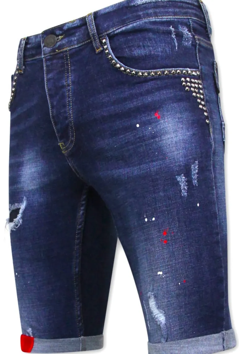 Heren Denim Short - Slim Fit - 1025 - Blauw