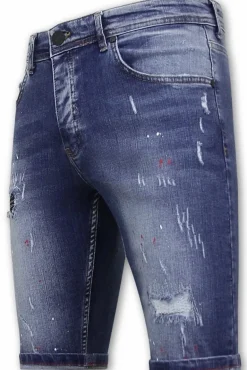 Heren Denim Short - Slim Fit - 1043 - Blauw