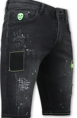 Heren Denim Short - Slim Fit - 1045 - Zwart