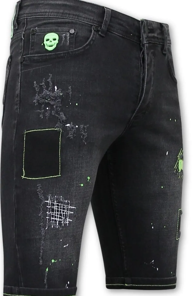 Heren Denim Short - Slim Fit - 1045 - Zwart