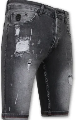 Heren Denim Short - Slim Fit - 1039 - Grijs