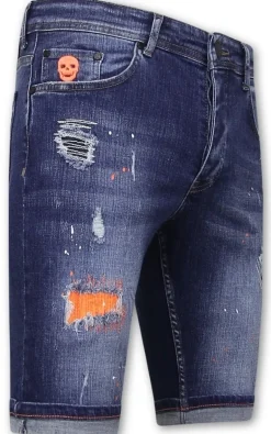 Heren Denim Short - Slim Fit - 1049 - Blauw