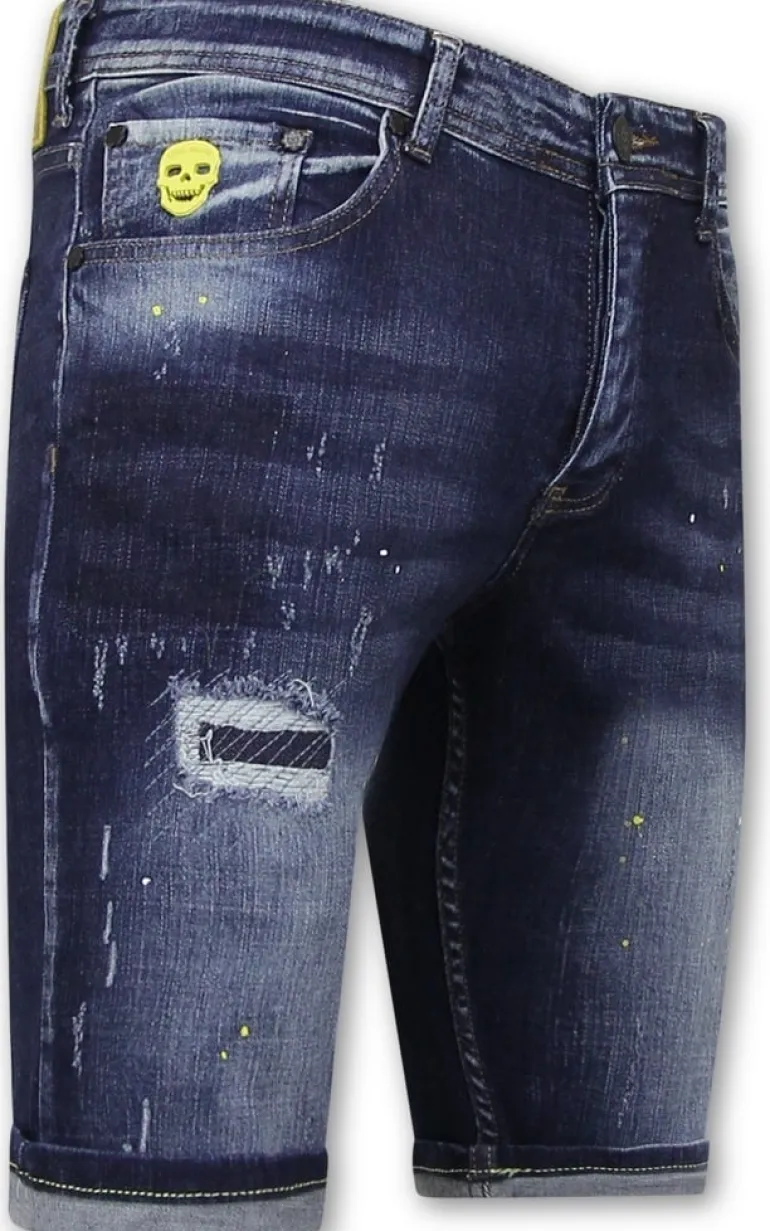 Heren Denim Short - Slim Fit - 1051 - Blauw