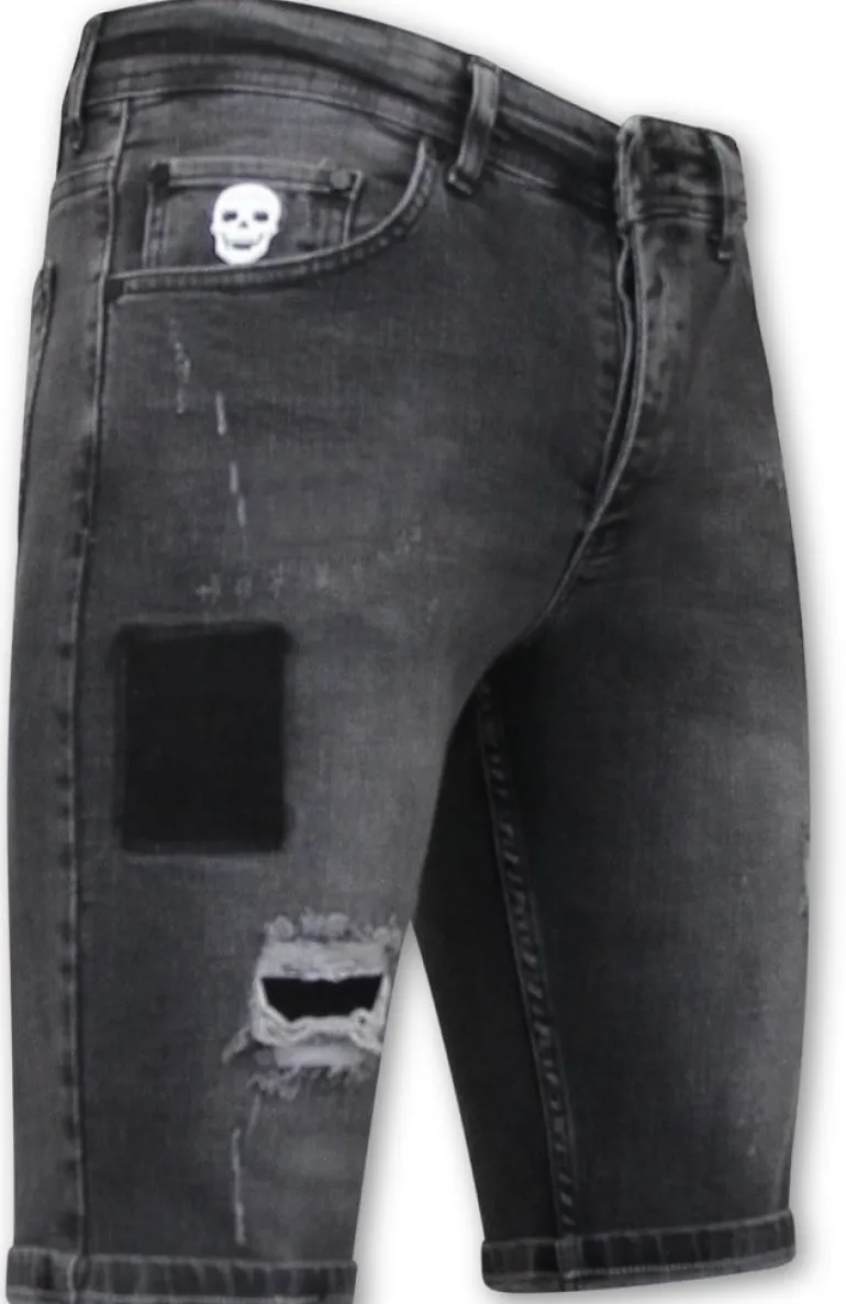 Heren Denim Short - Slim Fit - 1050 - Zwart