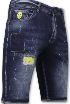 Heren Denim Short - Slim Fit - 1052 - Blauw