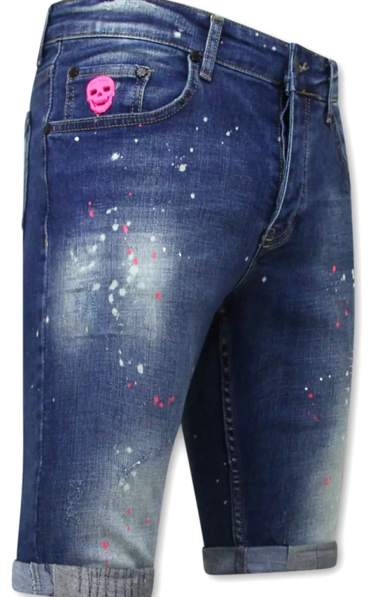 Heren Denim Short - Slim Fit - 1036 - Blauw