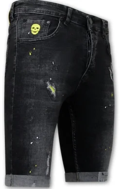 Heren Denim Short - Slim Fit - 1022 - Zwart