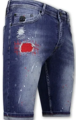 Heren Denim Short - Slim Fit - 1041 - Blauw