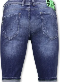 Heren Denim Short - Slim Fit - 1044 - Blauw