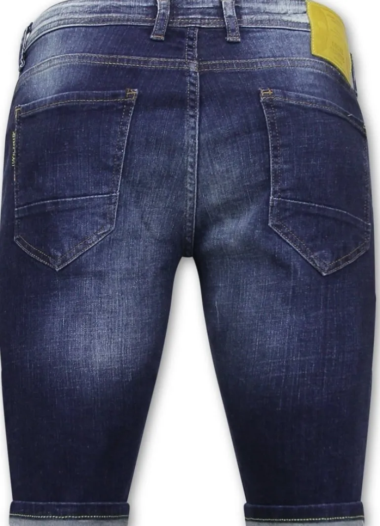 Heren Denim Short - Slim Fit - 1051 - Blauw