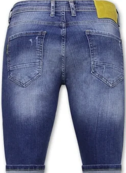 Heren Denim Short - Slim Fit - 1046 - Blauw