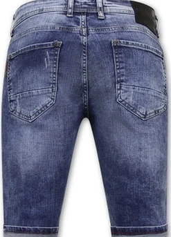 Heren Denim Short - Slim Fit - 1054 - Blauw