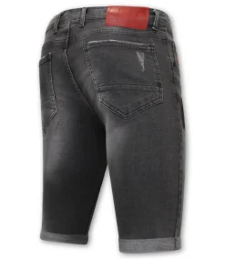 Heren Denim Short - Slim Fit - 1032 - Grijs