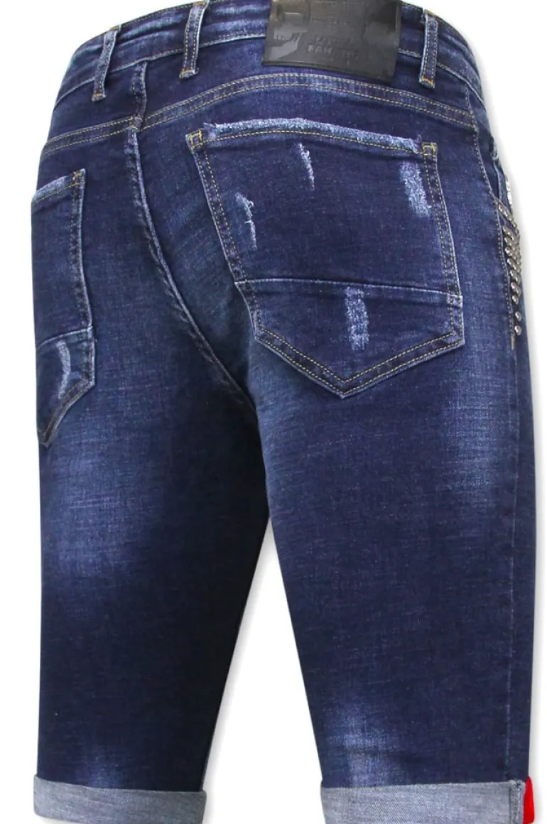Heren Denim Short - Slim Fit - 1025 - Blauw
