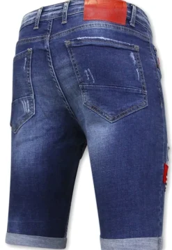 Heren Denim Short - Slim Fit - 1030 - Blauw