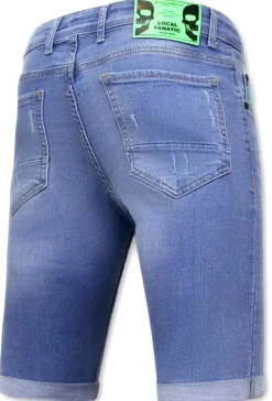 Heren Denim Short - Slim Fit - 1027 - Blauw