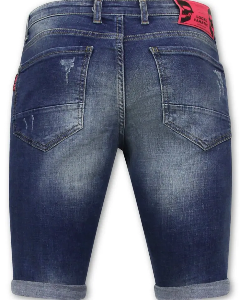 Heren Denim Short - Slim Fit - 1036 - Blauw