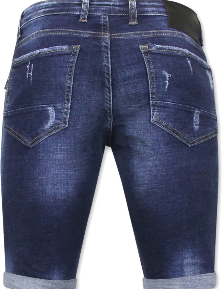 Heren Denim Short - Slim Fit - 1025 - Blauw