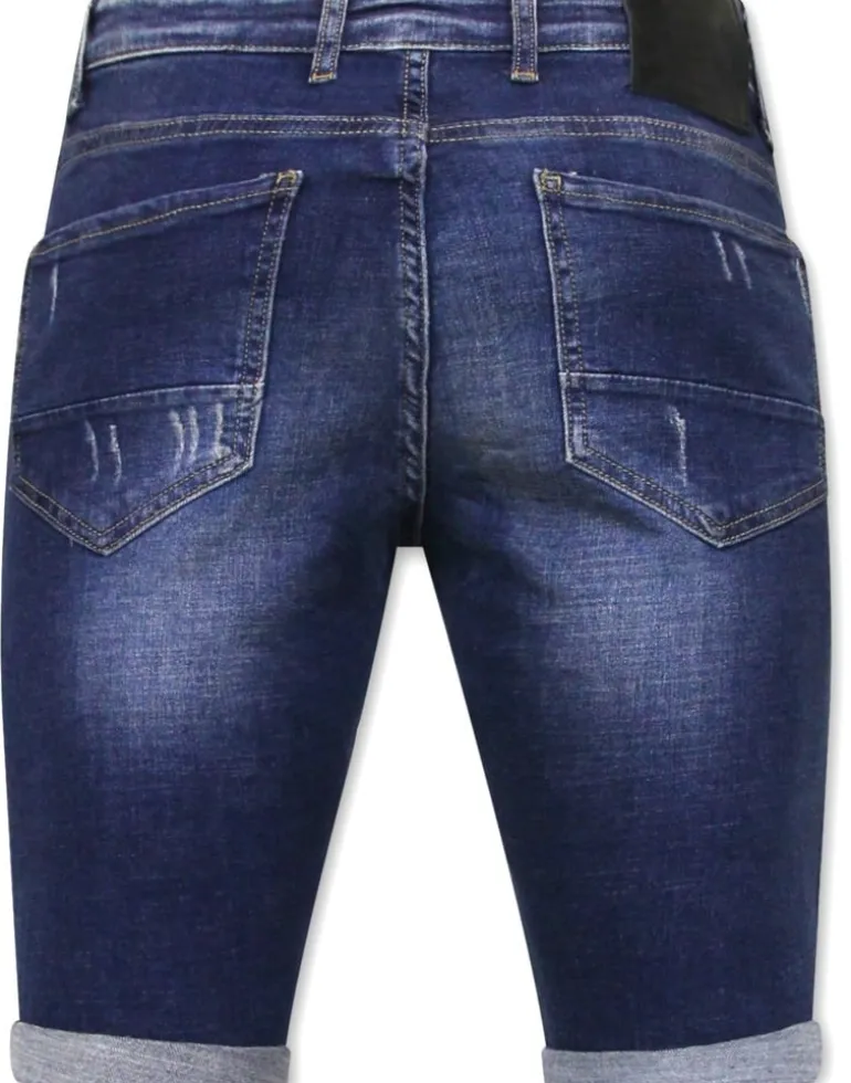 Heren Denim Short - Slim Fit - 1026 - Blauw