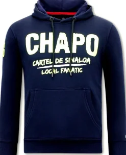 Hoodie Heren - El Chapo - Blauw