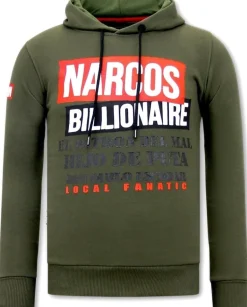 Hoodie Heren - Narcos Billionaire - Groen