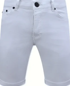 Plain Denim Short - Slim Fit - 1089 - Wit