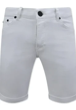 Plain Denim Short - Slim Fit - 1089 - Wit